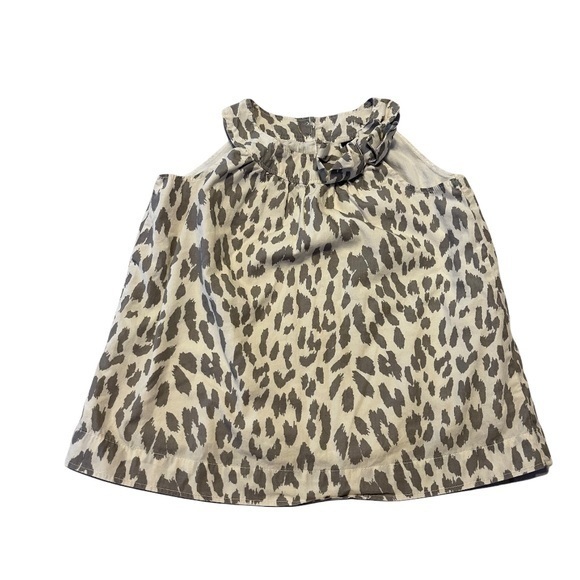Baby gap toddler 3 yrs grey/white animal print A line bow 100% cotton dress - Picture 7 of 7
